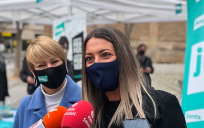 Lourdes Ciuró i Míriam Nogueras aquest matí | Cedida